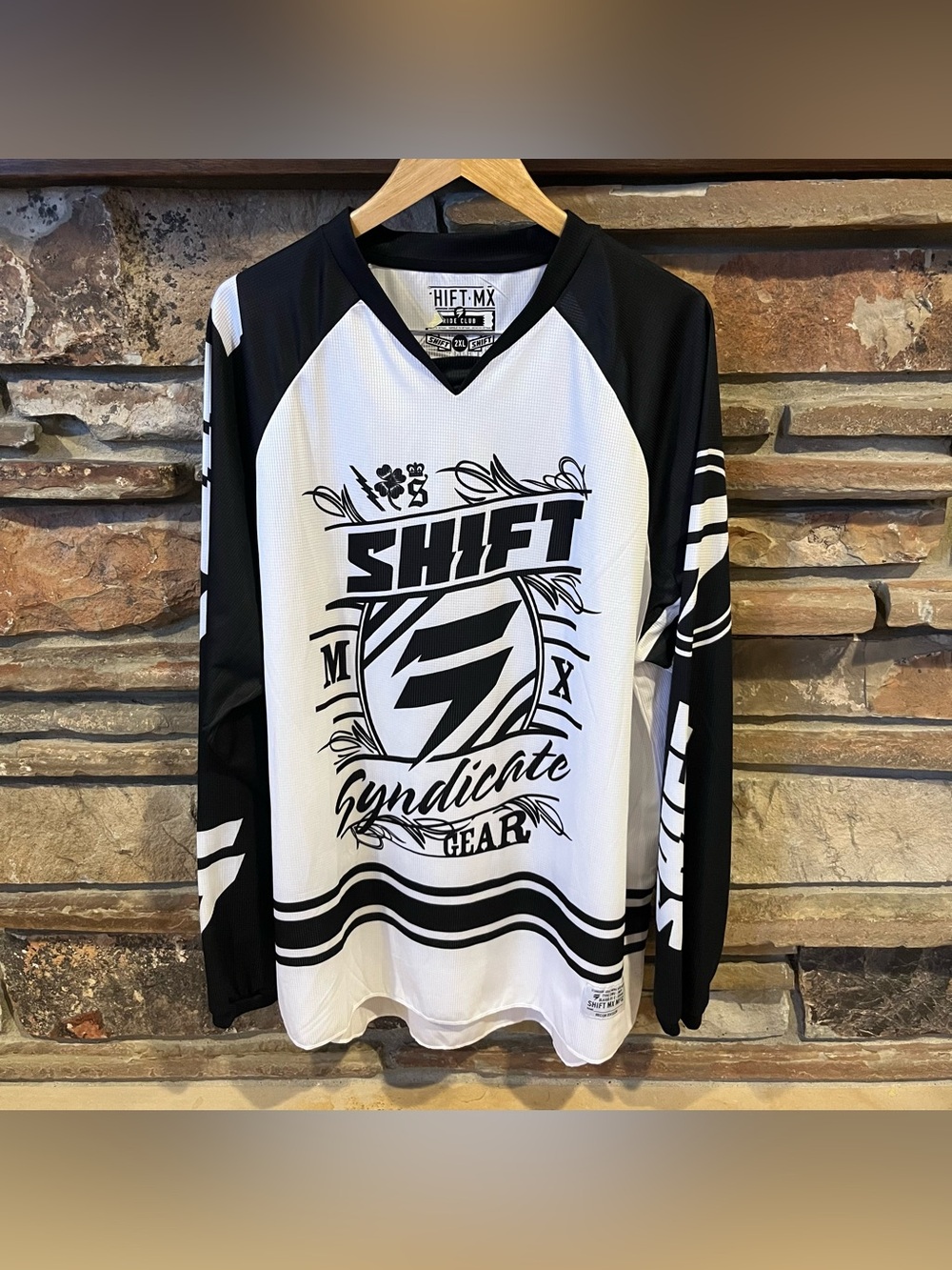 Shift Syndicate Motocross Black & White Long-Sleeve Jersey